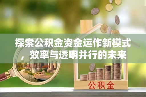 员山探索公积金资金运作新模式，效率与透明并行的未来